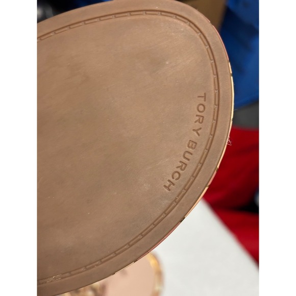 Tory Burch Miller Geometric Logo Thong Sandals Women's Size 8.5 M Nude Blush - Picture 3 of 16